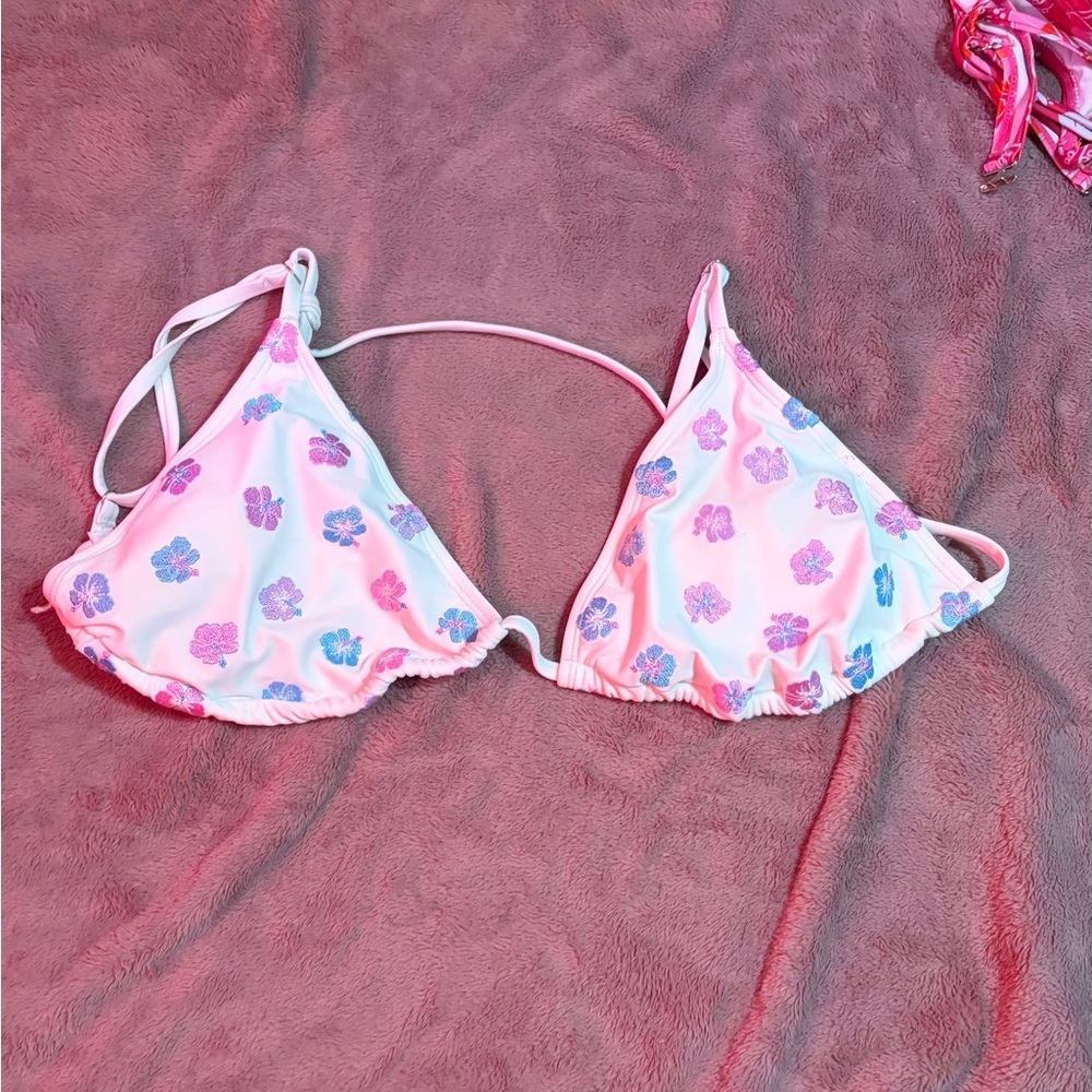 Floral bikini top